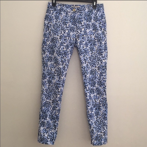 Michael Kors Flower printed skinny pant size 4 - Picture 2 of 6